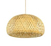 NUOBESTY Bamboo Woven Lampshade Small Pendant Light Cover for Bedroom and Living Rustic Rattan Ceiling Lamp Shade Handcrafted Natural Light Fixture for Home Decor