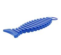 NUOBESTY Barbell Brush Cleaner for Strength Training Bar Maintenance Fish-shaped Foldable Soft Nano Bristles and Gym Fitness Equipment Cleaning Accessory