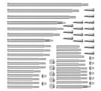 NUOBESTY Bassoon with Screws and Threaded Rods Metal Wind Instrument Accessories Repair Kit Easy to Install Extend the Life of Your Bassoon
