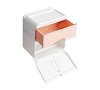 NUOBESTY Bathroom Storage Box with Drawer Multi-Purpose Punch-Free Organizer for Toilet Tissue and Sanitary Pad Storage Home and Hotel Use 8.19X7.83X5.00In