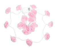 NUOBESTY Battery Operated Rose Vine String Light LED Fairy Lights for Romantic Home Decor Wedding Party and Holiday Celebrations Pink Rose Flower Design Constant Flashing Modes Not Included