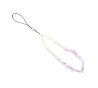 NUOBESTY Beaded Phone Lanyard for Women DIY Crystal Pearl Mobile Phone Chain Adjustable Wrist Rope for Smartphones Decorative Beads Colorful Design