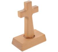 NUOBESTY Beech Holy Cross Table Ornament Wooden Decorative Gift for Home