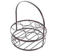 NUOBESTY Beer Rack Portable Handheld Outdoor Picnic for Bottles Handle Made of Iron for Camping Beer Holder