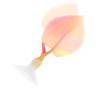 NUOBESTY Betta Fish Resting Bed Fish Leaf Hideout Silicone Double Layer Yellow with Suction Cup for Aquariums and Sleeping Ornament
