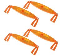 NUOBESTY Bike Wheel Reflectors 4pcs Orange Plastic Spoke Strips, Lightweight Foldable Reflective Warning Strips for Adult Bikes, City Commutes, Bicycle Wheels