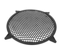 NUOBESTY Black round Abs Speaker Grill Cover with Waffle-style Pattern, 37x37x2cm, Broad Compatibility, Safeguards Subwoofer and Speaker from Wear and Impacts for Home Audio Replacement