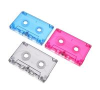 NUOBESTY Blank Cassette Tapes Audio Cassette Decorations 3pcs Retro Colorful with Plastic Design , Universal Compatibility for Music Production and Party Favors