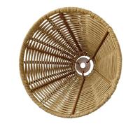 NUOBESTY Boho Rattan Wicker Lampshade Handmade Clip-On Cone Lamp Shade for E27 Bulb, Retro Woven Ceiling and Floor Light Cover 4.2cm Inner Diameter, 16x12x8.5cm