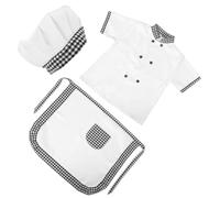 NUOBESTY Boy Girl's Boy Girl Chef Outfit Role Play Costume and Girls Cook Hat and Apron Kitchen Baking Play