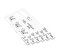 NUOBESTY Braille Writing Board Assistive Bank Card Acrylic Braille Money Reader for Currency Identification, Travel, Blind Individuals