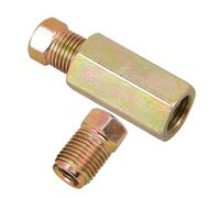 NUOBESTY Brake Line Fitting Adapter 6mm Inner Thread Screw Connector for Iron and Copper Tubing Flared Ends Double-Head Brake Hose Union Repair