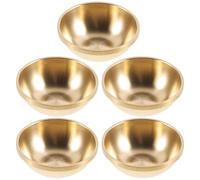 NUOBESTY Brass Tibetan Offering Cup 5pcs Decorative Bowl