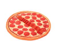 NUOBESTY Canvas Pencil Pouch with Pizza Pattern, Roll-up Fountain Pen Case and Drawing Pencils Bag for Students and Artists, Lightweight Canvas Storage for School and Travel