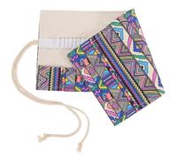 NUOBESTY Canvas Roll Up Pencil Holder Pouch Large-Capacity Pen Organizer with Space-Saving Design for Art Students Portable Pen Wrap Case Protecting Colored Pencils and Paintbrushes