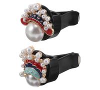 NUOBESTY Car Air Freshener Vent Clips Set 2Pcs with Chinese Opera Mask Design, Refillable Aromatherapy Diffuser for Vehicle Ac Vent, Car Fragrance Clip for Auto Interior