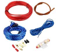 NUOBESTY Car Amplifier Wiring Kit 8Ga Power Cable Subwoofer Installation Audio Wire Kit for Vehicle Sound Systems