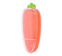 NUOBESTY Carrot Shaped Mini Snack Box 2-Compartment Abs Snack Serving Box with Cover for Picnics Family Gatherings 150ml