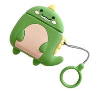 NUOBESTY Cartoon Dinosaur Earphone Case Cute Silicone Earbuds Cover Compatible with Airpods Shockproof Headphone Sleeve for Travel Durable and Protective Design