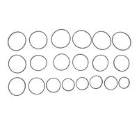 NUOBESTY Cassette Tape Machine Belts 20Pcs 1.5Mm Square Cross-Section 110-145Mm Mixed Pack Rubber Belts for Portable Music Players and Video Machine Maintenance