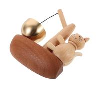 NUOBESTY Cat Style Wooden Magnetic Suction Doorbell Decorative Hanging Bell for Business Entry Unique Rustic Design with Sound Sturdy Wood and Construction
