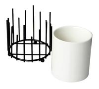 NUOBESTY Ceramic Cutlery Box for Forks and Chopsticks, Stylish and Simple Kitchen Utensil Holder with Space-saving Design, Keeps Cooking Utensils Tidy on Workbench or Kitchen Counter