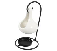 NUOBESTY Ceramic Essential Oil Warmer with Unique White Design, Versatile Tea Light Holder for Home and Meditation, Enhances Quality of Life with Elegant Aroma Diffuser