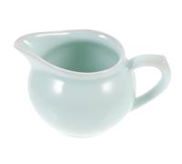 NUOBESTY Ceramic Multi-use Milk Pitcher and Coffee Syrup Pitcher Lightweight and Easy to Use Green Creamer Jug for Serving Hot Butter and Hot Syrup in Kitchen and Dining