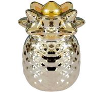 NUOBESTY Ceramic Pineapple Incense Holder Burner with Gold Finish, Modern Stick Incense Tray for Indoor Aromatherapy and Travel Home Décor Ornament