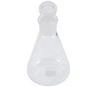 NUOBESTY Chemical Erlenmeyer Flask 100ml Glass Conical Flask with Solid Glass Stopper Laboratory Glassware for Chemistry Experiments and Scientific Research