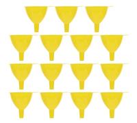 NUOBESTY Chemical Experiment Funnels Laboratory Plastic 15Pcs 60Mm Diameter Yellow Short Stem Set for Teaching and Liquid Filtration