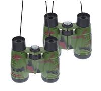 NUOBESTY Children Binoculars Toy 2pcs Compact Camouflage Boys and Girls Binoculars Compass Outdoor Educational Accessories for Boys and Girls