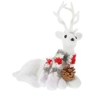 NUOBESTY Christmas Foam Elk Statue Reindeer Figurine 101g Desktop Decoration for Living Room Bedroom Office Indoor Holiday Ornament