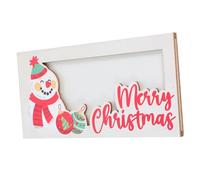 NUOBESTY Christmas Money Clip Wallet Xmas Party Favors Snowman Christmas Decor Snowman Cash Holder Money Holder DIY Card Ornament Wood
