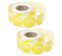 NUOBESTY Circle Sticker Sheets 2 Rolls of Sale Adhesive Labels 500 Labels/roll Easy Peel Stick for Retail