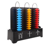 NUOBESTY Classic Abacus with Three-tier Sliding Structure and Stable Base for Teaching Addition and Subtraction in Homeschool or Classroom Preschool Math Manipulatives Educational Plastic