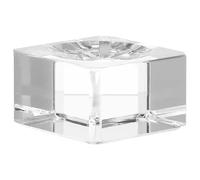 NUOBESTY Clear Glass Ball Stand with Camber Concave Base for Crystal Balls and Round Objects Thick Sturdy Display Holder Sphere Collections