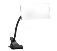 NUOBESTY Clip-on Convex Desk Mirror with Frame Adjustable Wide-angle Rear View Mirror for Office and PC Monitor Black Cubical Security for Personal Safety and Workspace Use