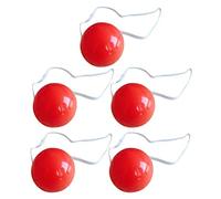 NUOBESTY Clown Nose Red Nose with Led Light Dress-up Props Stage Props for Christmas Halloween Party 5pcs