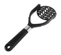 NUOBESTY Collapsible Potato Masher with Black Handle for Mashing Potatoes and Food Handheld Vegetable Smasher Oval Base for Home Use