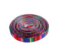 NUOBESTY Colorful Soft Polyester Fabric with Party Decorations Mexican Serape Ribbon Vibrant Rainbow Stripes for DIY Wrapping and Weddings and Themed Parties