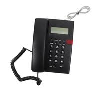 NUOBESTY Corded Landline Telephone Suitable for Elderly and Teens with Large Keys Wall Mountable, Abs Material, Black Colour for Home and Office Use for Front Desk and Customer Service