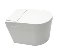 NUOBESTY Covered Toilet-shaped Ashtray Wall Mounted for Bathroom Abs Plastic Smokeless Indoor Ash Tray with Compartments for Ash and Water Practical Adhesive Holder Unique Bathroom Wall