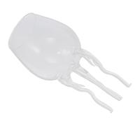 NUOBESTY Creative 300ml Octopus Shape Glass Cocktail Cup, High Footed Martini Drinking Glass for Home and Party, Novelty Water Jellyfish Style Goblet for Entertaining