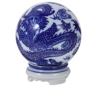 NUOBESTY Creative Ceramic Ball Ornament with Fine Craftsmanship, Unique Porcelain Sphere Desktop Decor for Home and Office, Versatile and Chic Ceramic Ball Adornment