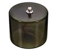 NUOBESTY Creative Glass Oil Lamp Medium Size Olive Green with Metal Wick Vintage Kerosene Lamp for Home Decor and Wedding Indoor Lighting