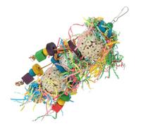 NUOBESTY Creative Parrot Chewing Hanging Birdcage Pendant Bite for Parakeets and Caged Birds with Bright Colors and Stimulating Sounds