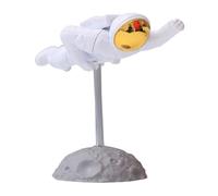 NUOBESTY Creative Resin Astronaut Model Flying Spaceman Figurine Gold Desktop Ornament Space-Themed Home Decoration for Office and Living Room