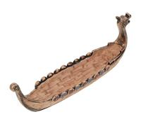 NUOBESTY Creative Resin Viking Pirate Ship Model Home Decor Ornament Detailed Boat Sculpture for Living Bedroom Study Office Non-breakable Traditional Nautical Craft Tabletop Decorative