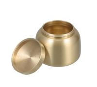 NUOBESTY Cremation Urn Versatile Use Memorial Storage with Secure Seal Brass Small and Portable Keepsake Container in Golden Finish for Human and Pet Ashes